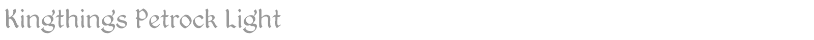 Kingthings Petrock font preview